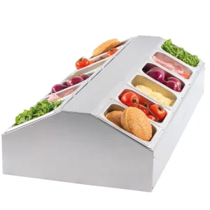 RVS GN-Bakhouder voor 12x 1/6GN - 989x440x(H)210mm Op = Op