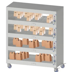 Mobiele Verwarmde Etagère 150 - 1500x630x(H)1788mm - 400V Gecertificeerd
