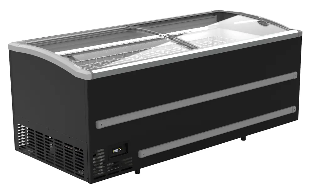 Supermarkt vrieskist zwart - 1136 liter - 2124x952x(h)950mm Lage Prijs
