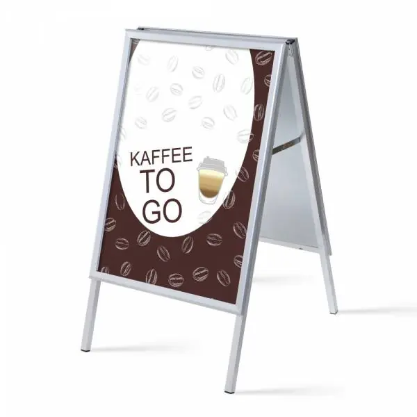 Gereduceerde Prijs A1 aluminium klantenstopper coffee to go