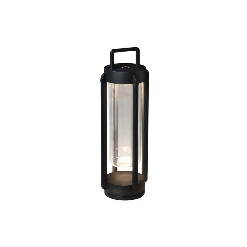 Tijdelijk Beschikbaar Otranto mat zwart - LED buitenlamp -USB oplaadbaar - 44x15cm