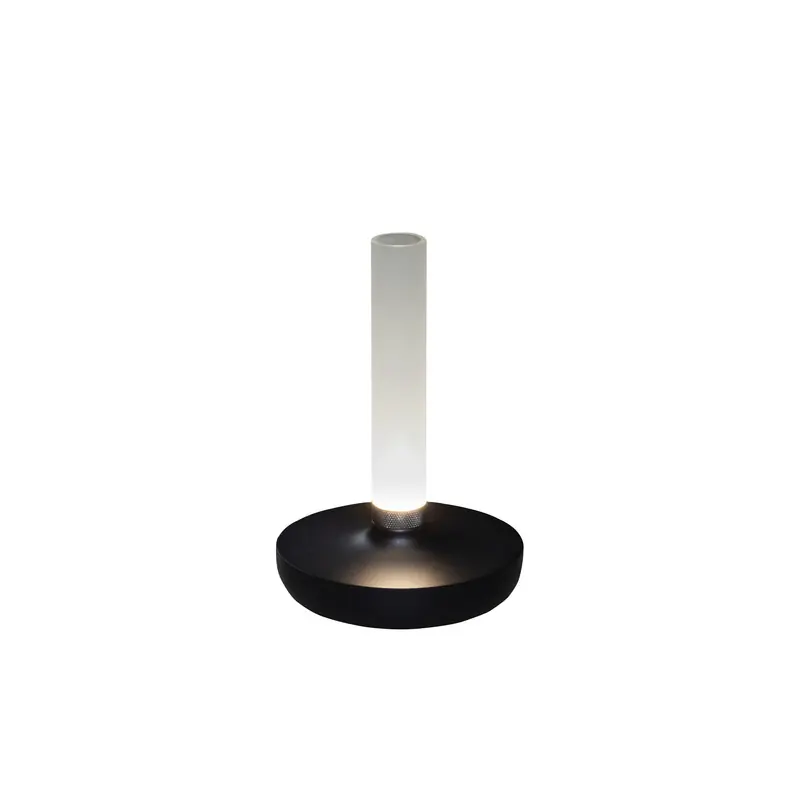 Korting Biarritz zwart - LED buitenlamp - USB oplaadbaar - 20.5x13.5cm