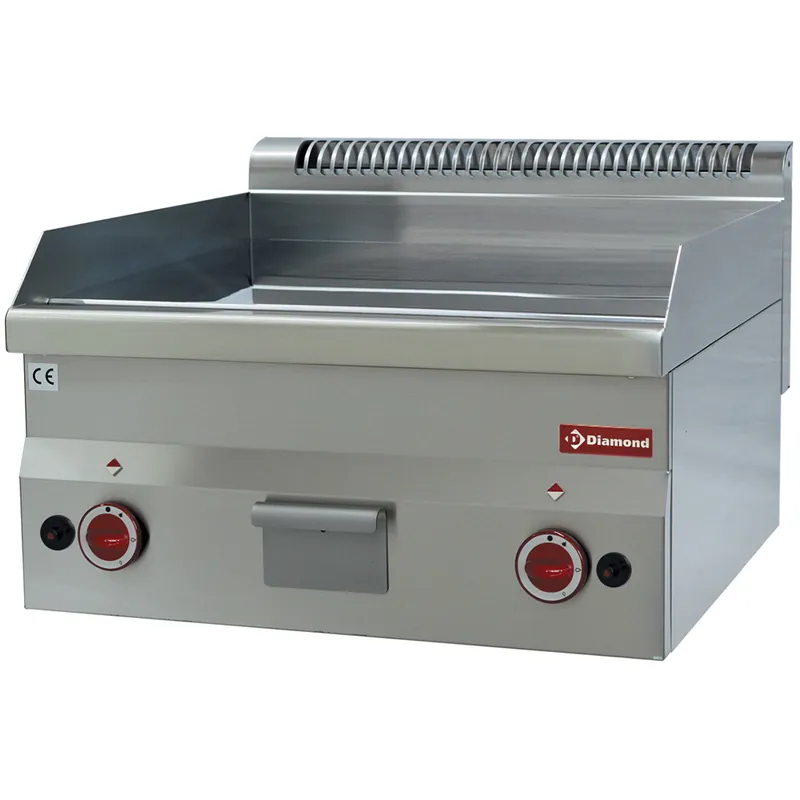 Korting Bakplaat gas glad - Verchroomd - 600x600x(h)280/400mm