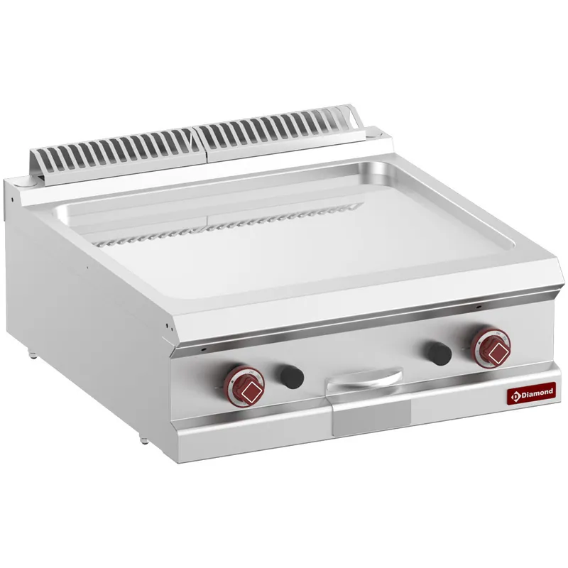 Direct Verzonden Bakplaat gas glad - Verchroomd - 700x730x250/320mm