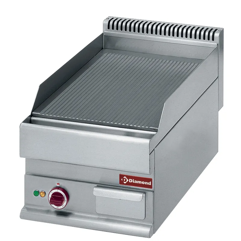 Must-Have Braadplaat op gas met geribde plaat -Top- - 400x650x(h)280/380mm