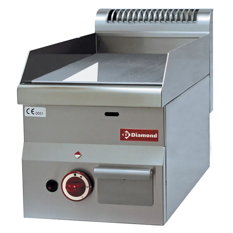 Meest Verkocht Braadplaat op gas met vlakke plaat "chroom" -Top- - 300x600x(h)280/400mm