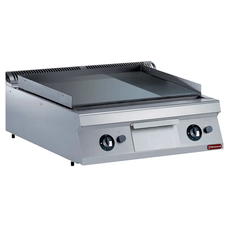 Favoriet Bakplaat gas glad/geribt - Verchroomd - 800x900x250/320mm