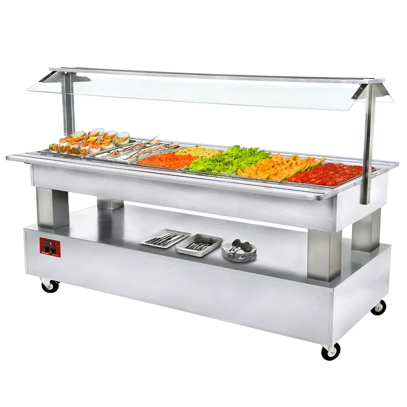Saladebar 6x 1/1GN - Wit hout Goedkoop