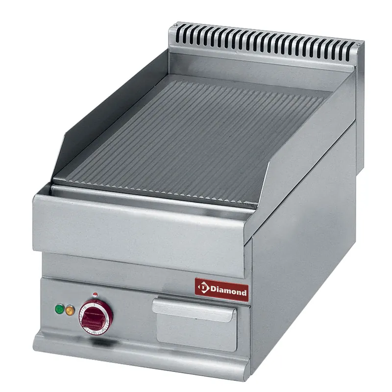 Elektrische braadplaat met geribde plaat -Top- - 400x650x(h)280/380mm Rechtstreeks Van De Fabrikant