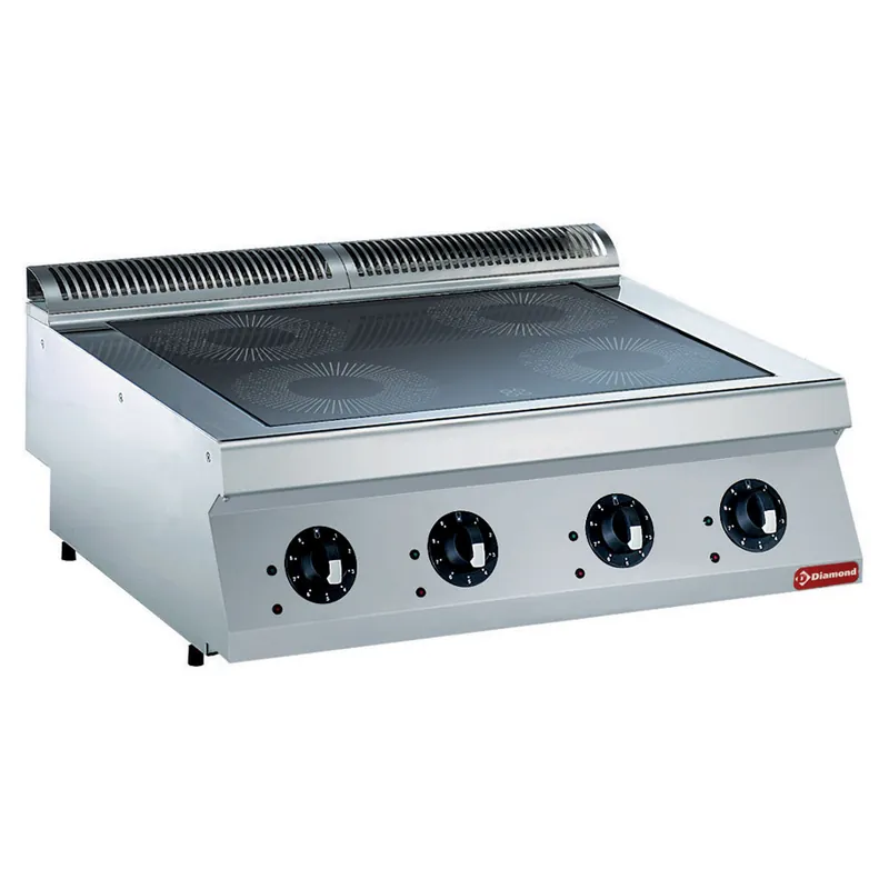 Rechtstreeks Van De Fabrikant Inductie kookplaat 4 zones - 800x730x(h)320mm - 14kW/400V