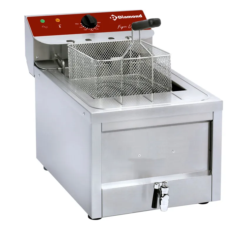 Elektrische friteuse 12L - Aftapkraan - 400V/9kW Weekendaanbieding