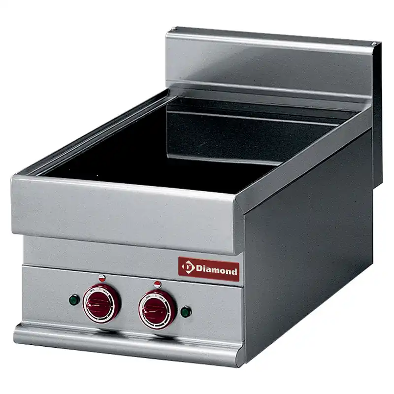 Elektrische vitrokeramische plaat met 2 kookzones -Top- - 400x650x(h)280/380mm Premium