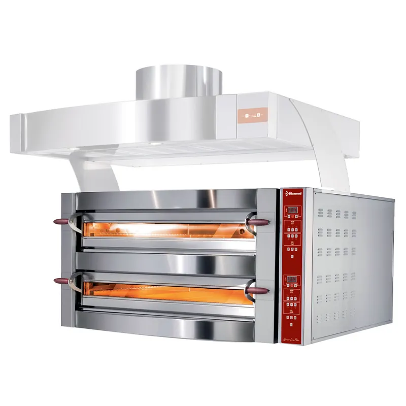 Fabrieksprijs Pizzaoven 2 kamers - 2x 6 pizza's Ø350mm - 400V