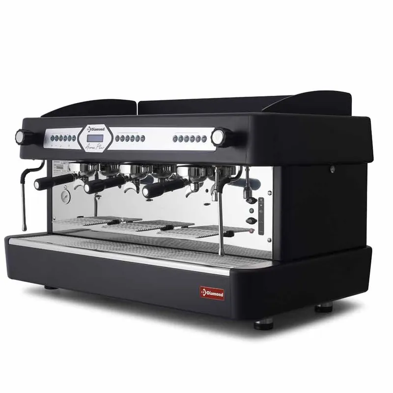 Espresso apparaat zwart 3 groepen - Automatisch met display Direct Verzonden