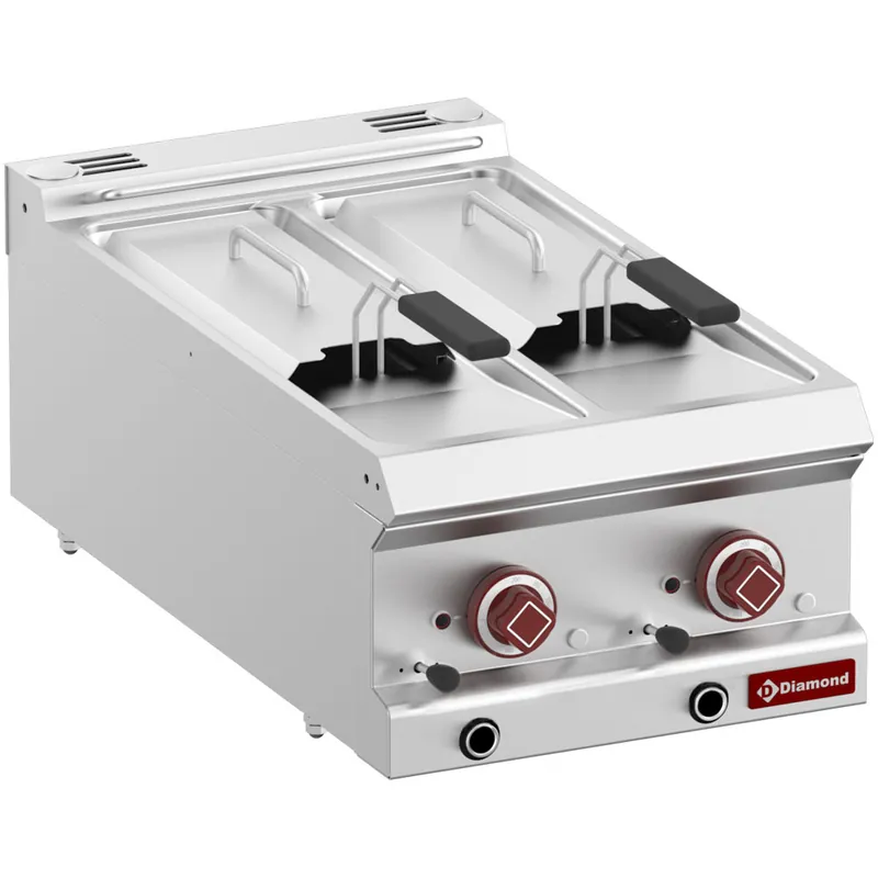 Elektrische friteuse 2x6L - 400x700x(h)320mm - 10.5kW/400V Actieprijs