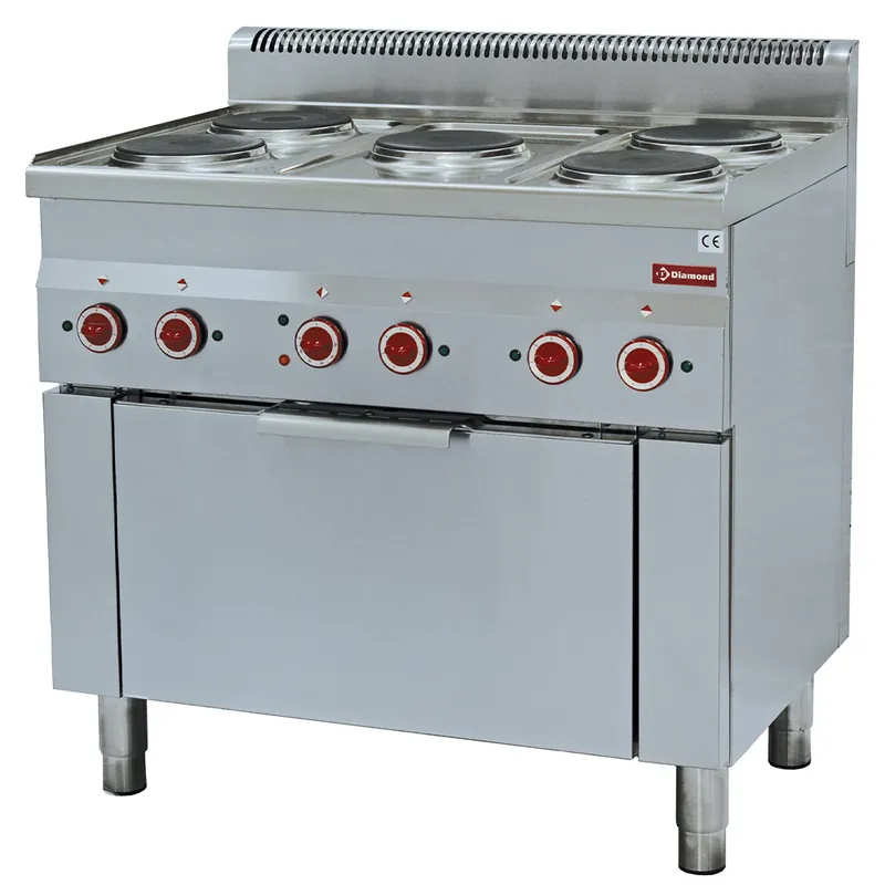 Dagaanbieding Elektrisch fornuis 5 kookplaten - Convectie over 1/1GN