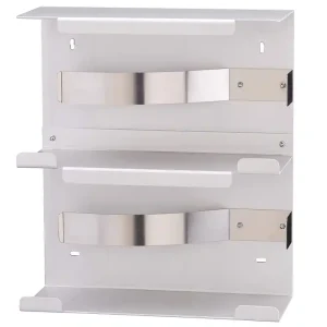 Favoriet MediQo-line handschoendispenser duo - Aluminium