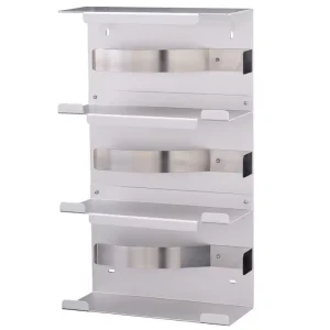 Populair MediQo-line handschoendispenser trio - Aluminium