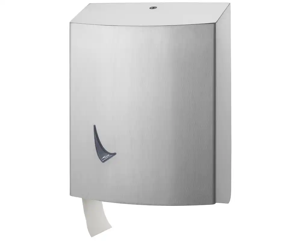 Superprijs Jumboroldispenser toiletpapier midi - RVS