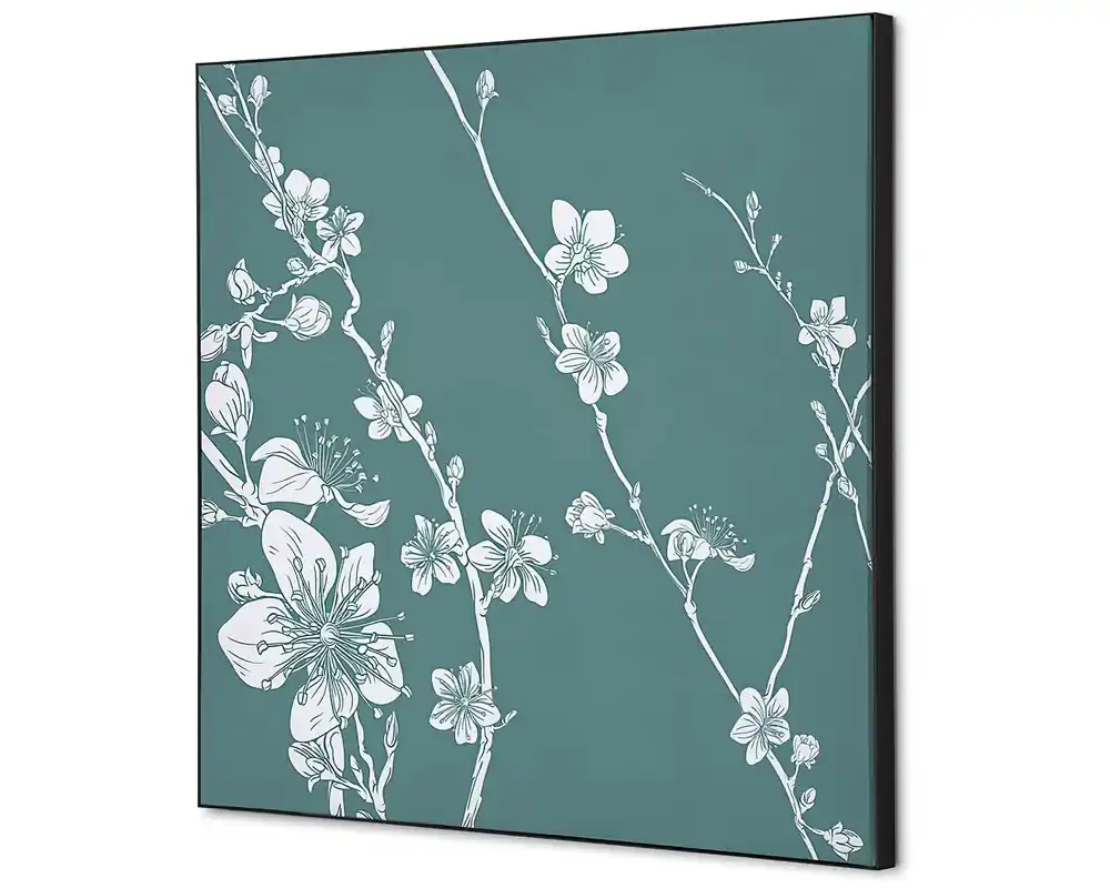 Wanddecoratie Japanse bloesem groen - 400x400mm Koop Online