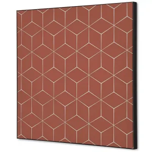 Wanddecoratie hexagon bruin - 400x400mm Hete Deal