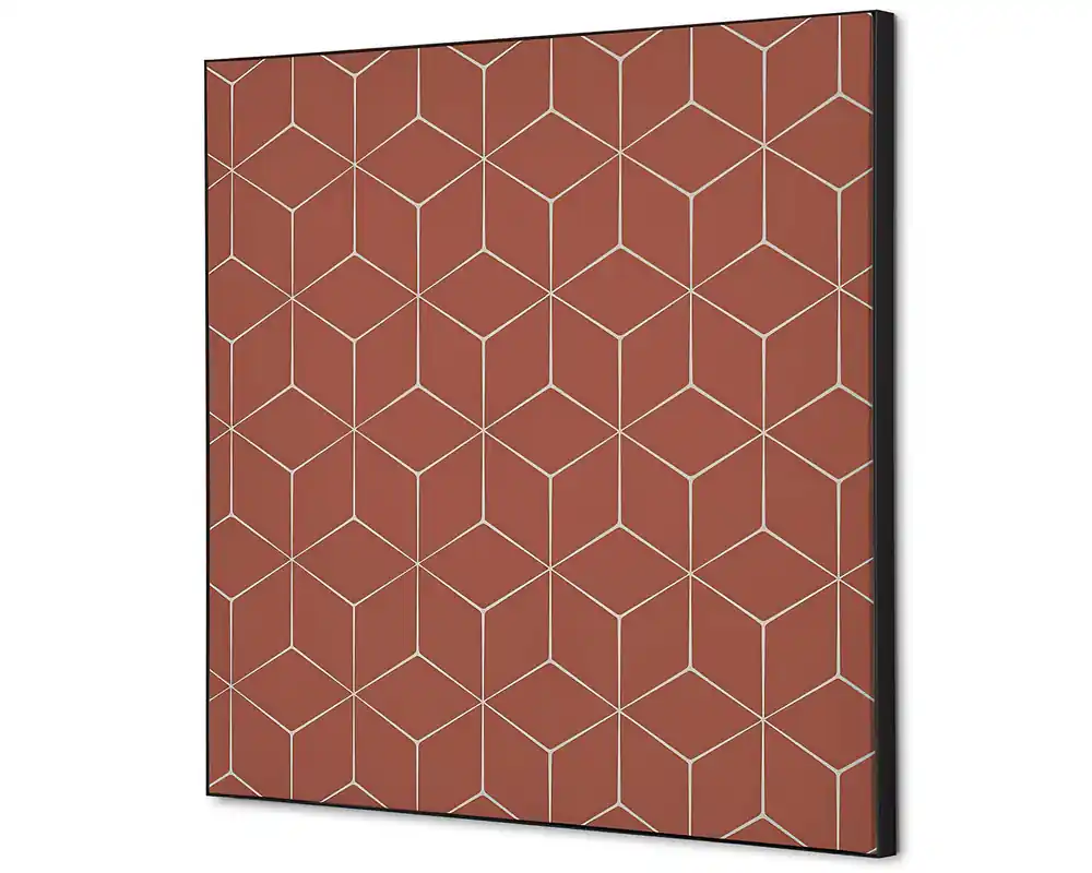 Wanddecoratie hexagon bruin - 400x400mm Hete Deal