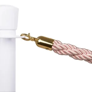 Beste Prijs Afzetkoord gedraaid roze - Messing sluiting