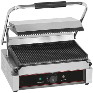 Bestseller Contactgrill Roestvrijstaal - Gegroefd - Roestvrijstaal - 2,2 kW