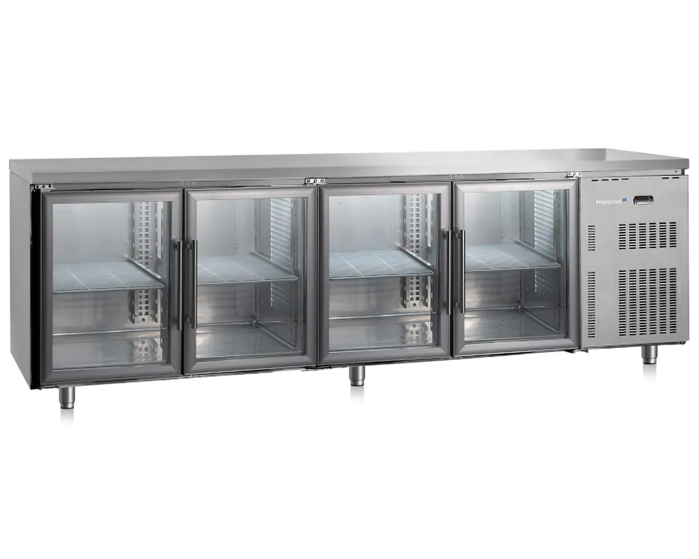 Bestseller Marecos Softline koelwerkbank - 4 glasdeuren - 2500x600x(h)850mm