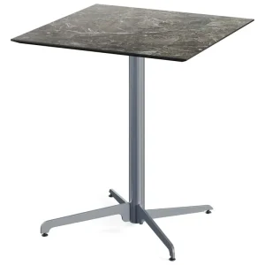 X Cross terrastafel grijs frame + Galaxy Marble HPL tafelblad tafelblad 70x70cm Rechtstreeks Van De Fabrikant