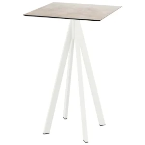 Actieprijs Infinity statafel wit frame + Moonstone HPL tafelblad 70x70cm