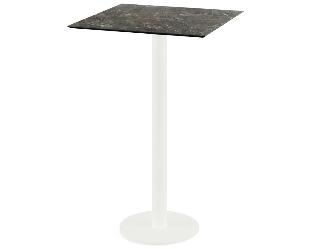 Urban statafel wit frame + Galaxy Marble HPL tafelblad 70x70cm Meest Verkocht