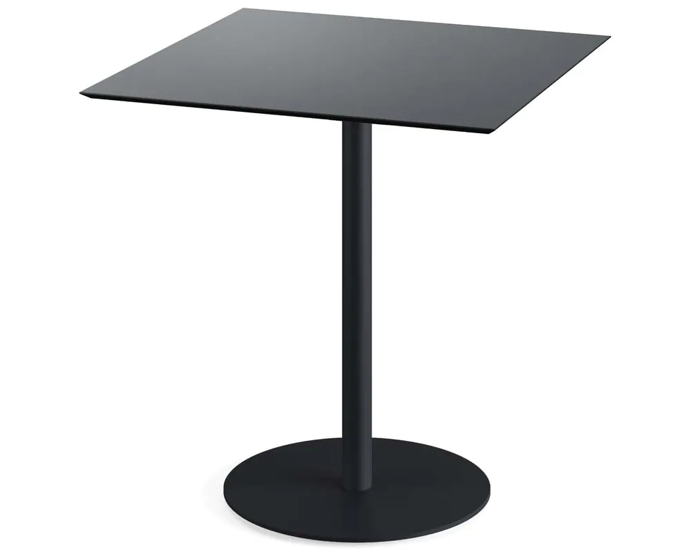Urban terrastafel zwart frame + Zwart HPL tafelblad 70x70cm Seizoensaanbieding