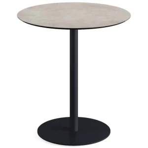 Fabrieksprijs Urban terrastafel zwart frame + Moonstone HPL tafelblad Ø70cm