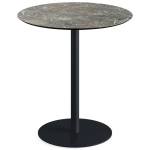 Urban terrastafel zwart frame + Galaxy Marble HPL tafelblad Ø70cm Korting