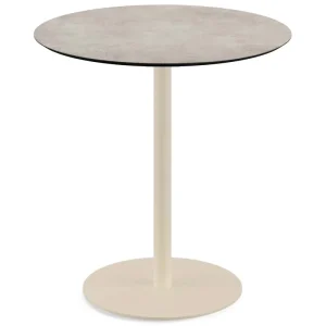 Urban terrastafel zand frame + Moonstone HPL tafelblad Ø70cm Bestel Nu