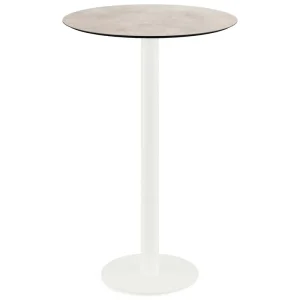 Urban statafel wit frame + Moonstone HPL tafelblad Ø70cm Koop Online
