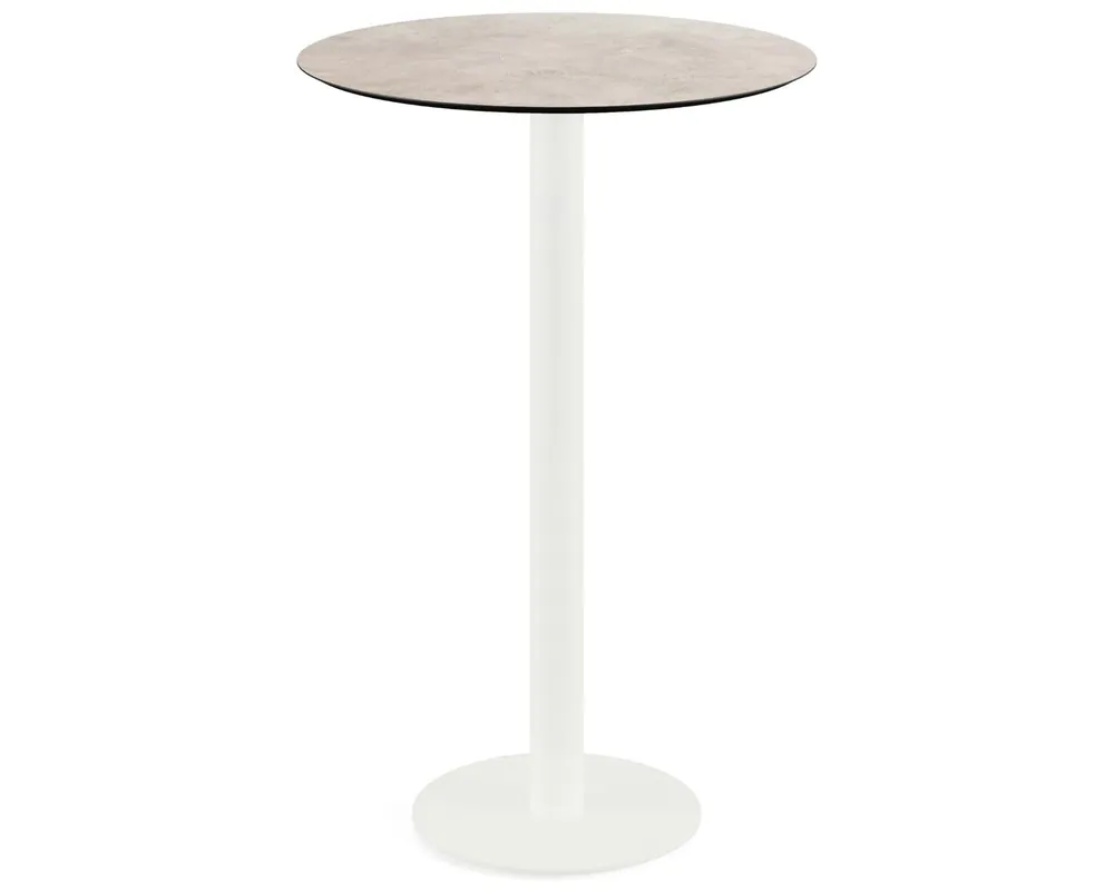 Urban statafel wit frame + Moonstone HPL tafelblad Ø70cm Koop Online