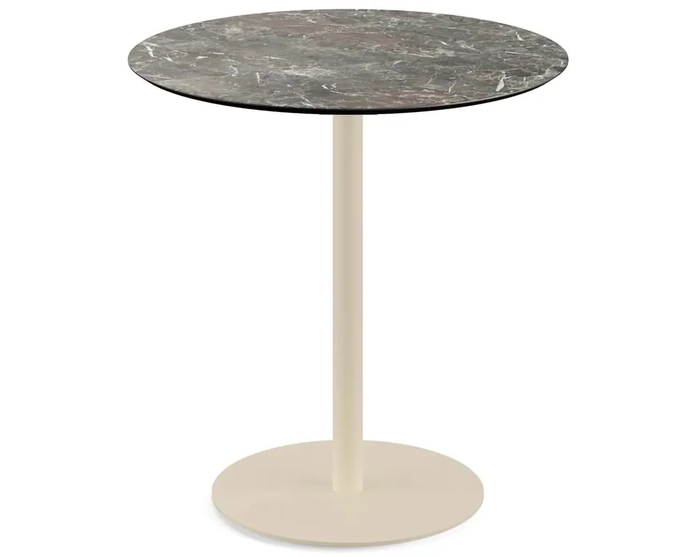 Meest Verkocht Urban terrastafel zand frame + Galaxy Marble HPL tafelblad Ø70cm