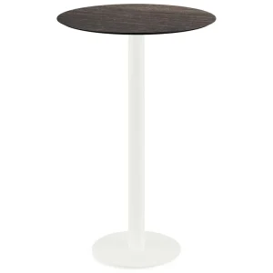 Aanbieding Urban statafel wit frame + Riverwashed Wood HPL tafelblad Ø70cm
