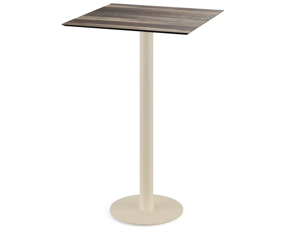 Meest Verkocht Urban statafel zand frame + Tropical Wood HPL tafelblad 70x70cm