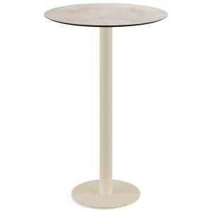 Urban statafel zand frame + Moonstone HPL tafelblad Ø70cm Speciale Aanbieding