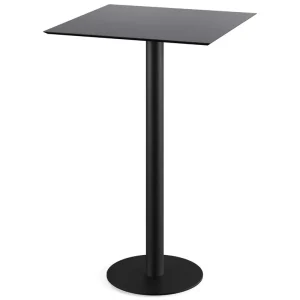 Superprijs Urban statafel zwart frame + Zwart HPL tafelblad 70x70cm