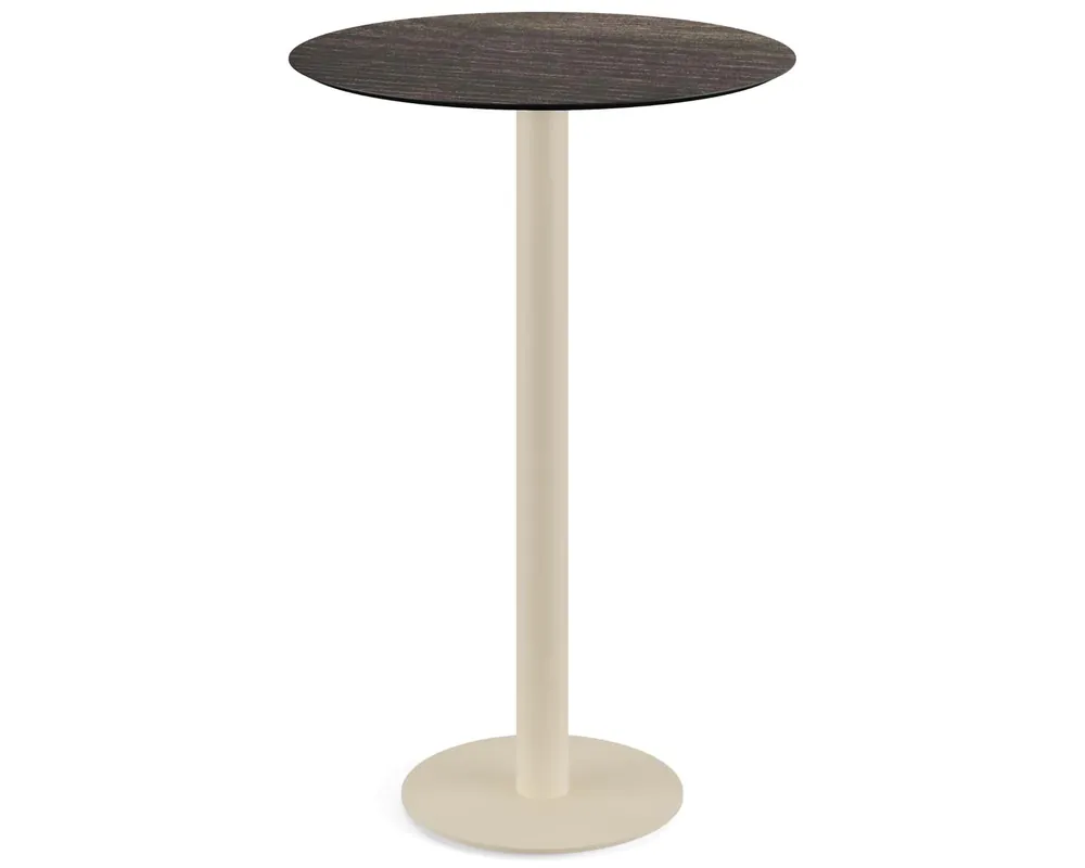 Favoriet Urban statafel zand frame + Riverwashed Wood HPL tafelblad Ø70cm