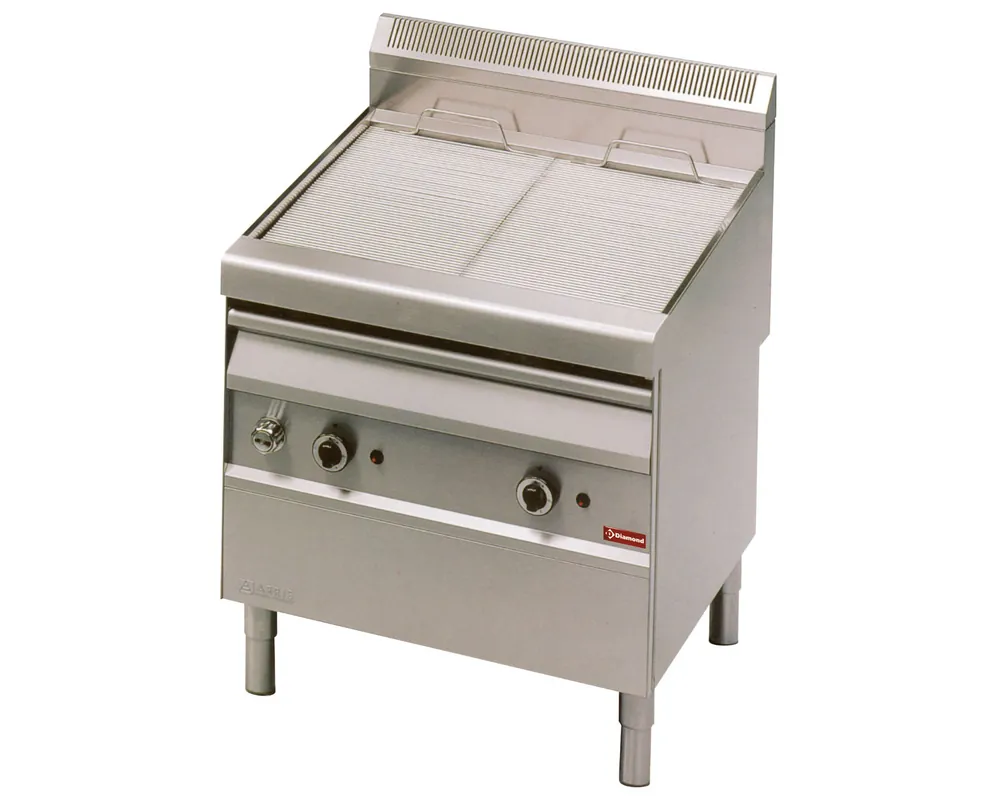 Stoomgrill gas met onderkast - 800x900x(h)1070mm Direct Verzonden