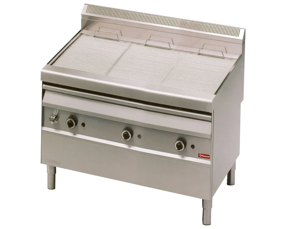 Stoomgrill gas met onderkast - 1195x900x(h)1070mm Weekendaanbieding
