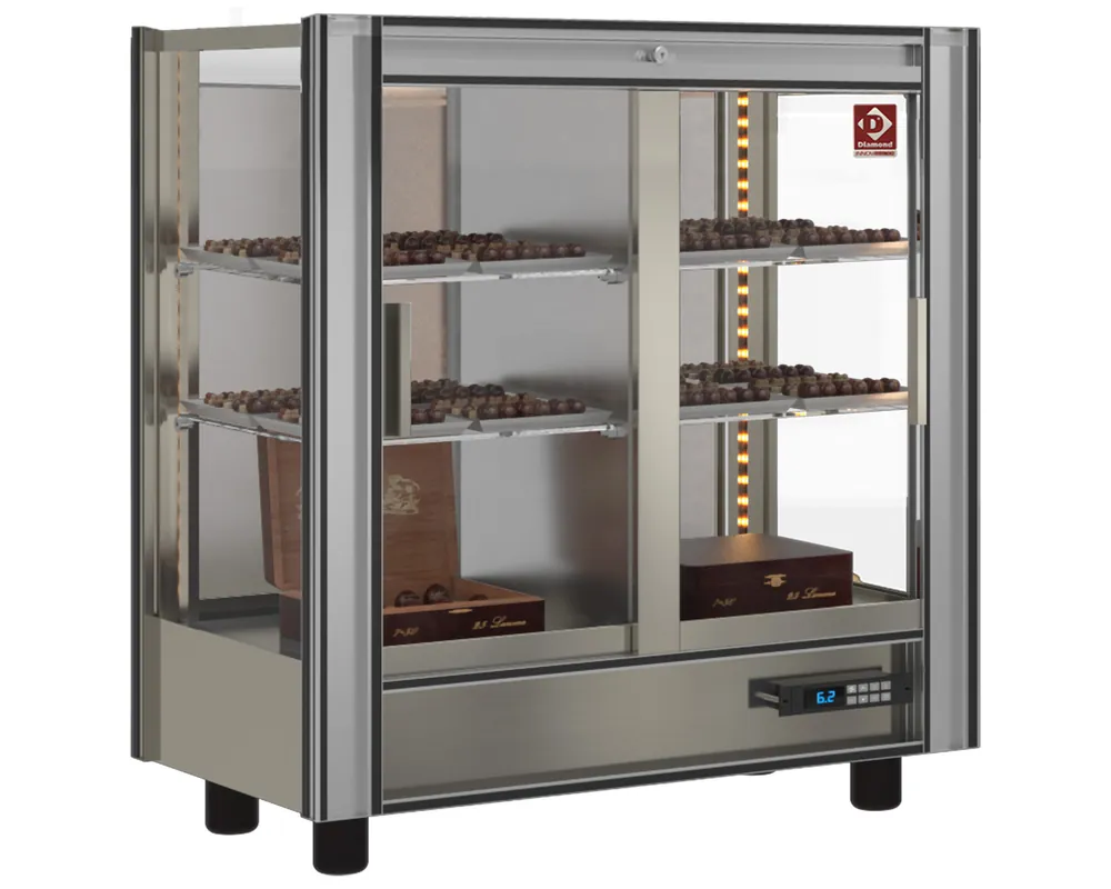Dagaanbieding Gekoelde chocolade vitrine 216L