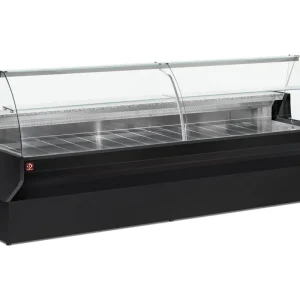Express Levering Koeltoonbank geforceerd met gebogen ruit - Met reserve - 3000x910x(h)1280mm