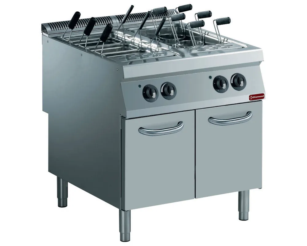 Pastakoker elektrisch 2x 40L - Met onderbouw Op = Op