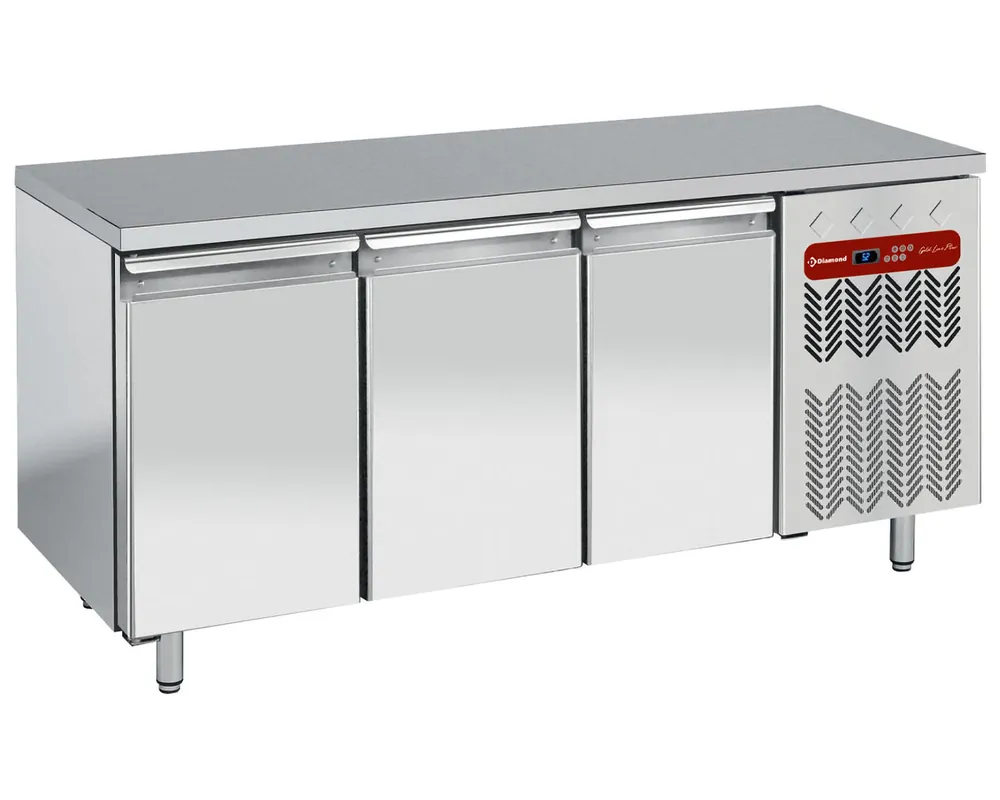Weekendaanbieding Koelwerkbank RVS 1/1GN - 3 deurs - 1805x700x(h)880/900mm